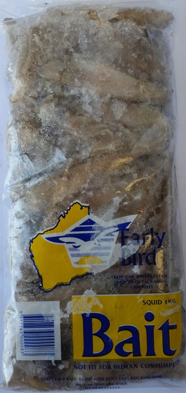 Squid frozen bait — Earlybird Bait Western Australia